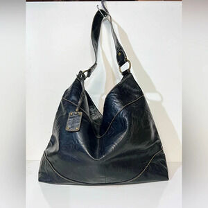 🛍️LIZ & CO. ‎ Black faux leather Hobo bag.